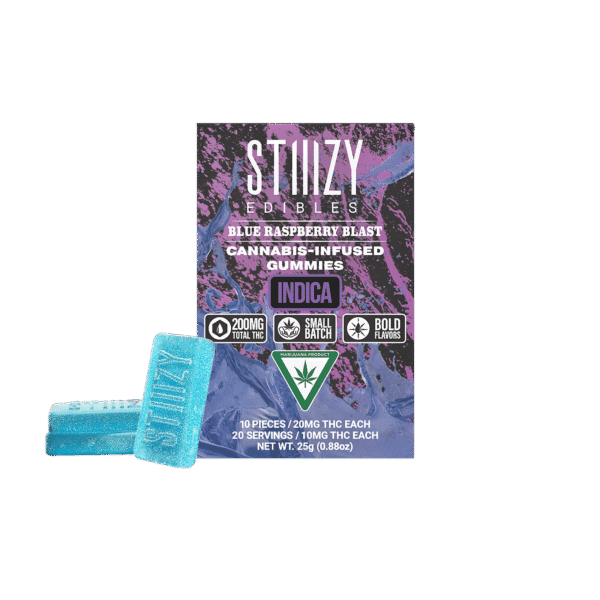 STIIIZY EDIBLES BLUE RASPBERRY BLAST – 200MG GUMMIES
