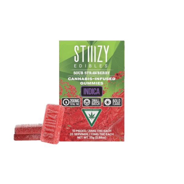 STIIIZY EDIBLES SOUR STRAWBERRY 200MG GUMMIES