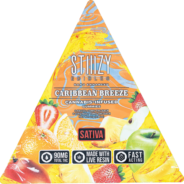 STIIIZY: CARIBBEAN BREEZE STIIIZY EDIBLES – 90MG GUMMY TRIANGLES